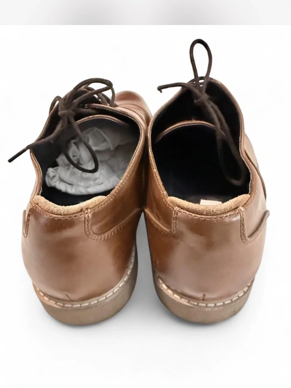 Steve Madden Brown Leather Derby Lace-Up Shoes